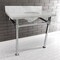 Kingston Brass KVPB36MOQ1 36-Inch Carrara Marble Console Sink, Marble White/Polished Chrome KVPB36MOQ1 - alternate 3